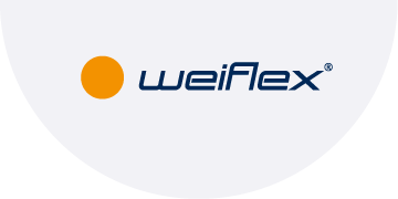 Weiflex Logo im Halbkreis
